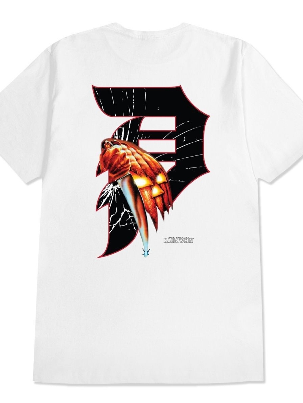 White Halloween Pumpkin Graphic Tee